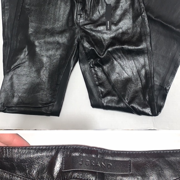 NWOT J Brand Franky Lambskin Leather Jeans - Picture 6 of 7